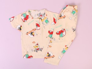 تیشرت و شلوار نوزادی راحتی نخی bamshi