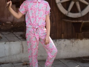 شومیز و شلوار دخترانه طرحدار mahak