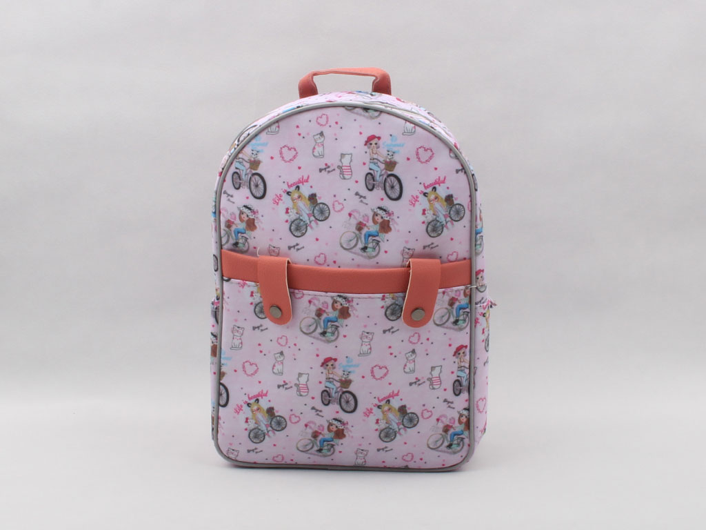 کوله پشتی طرح دختر و دوچرخه