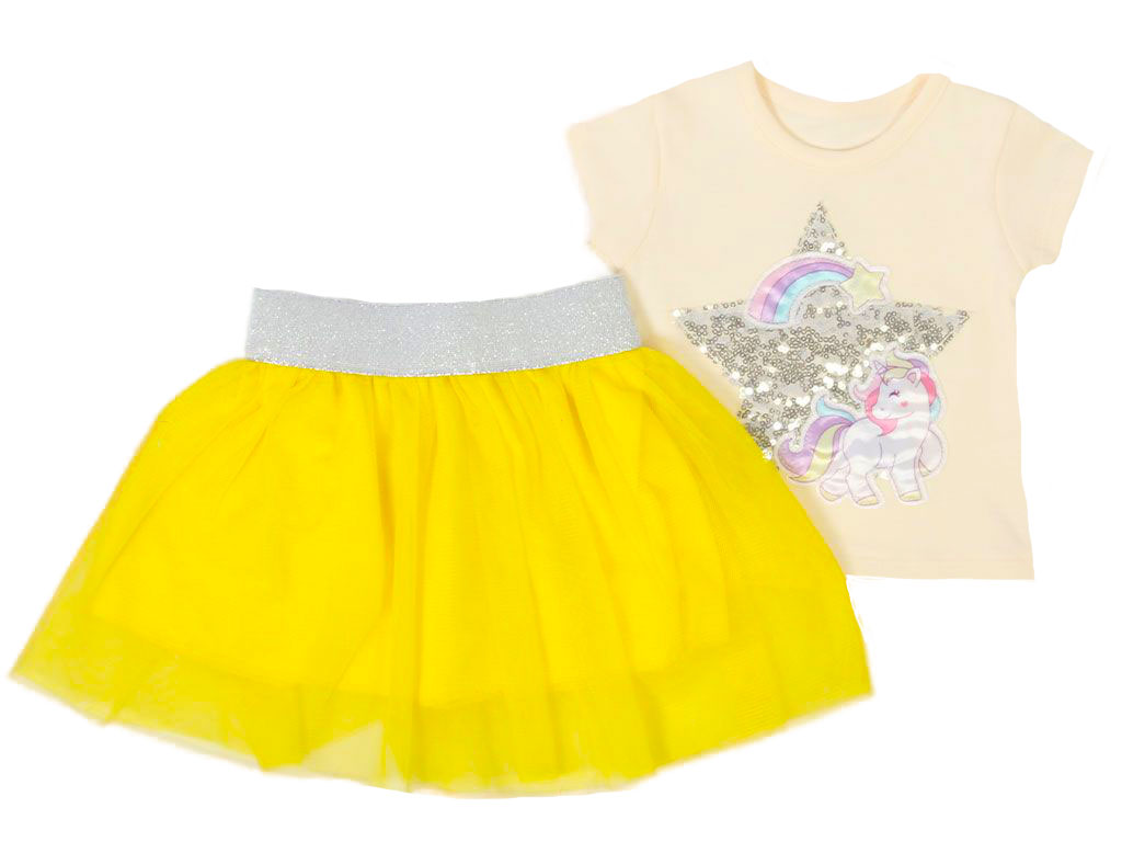 تیشرت و دامن نوزادی دخترانه million