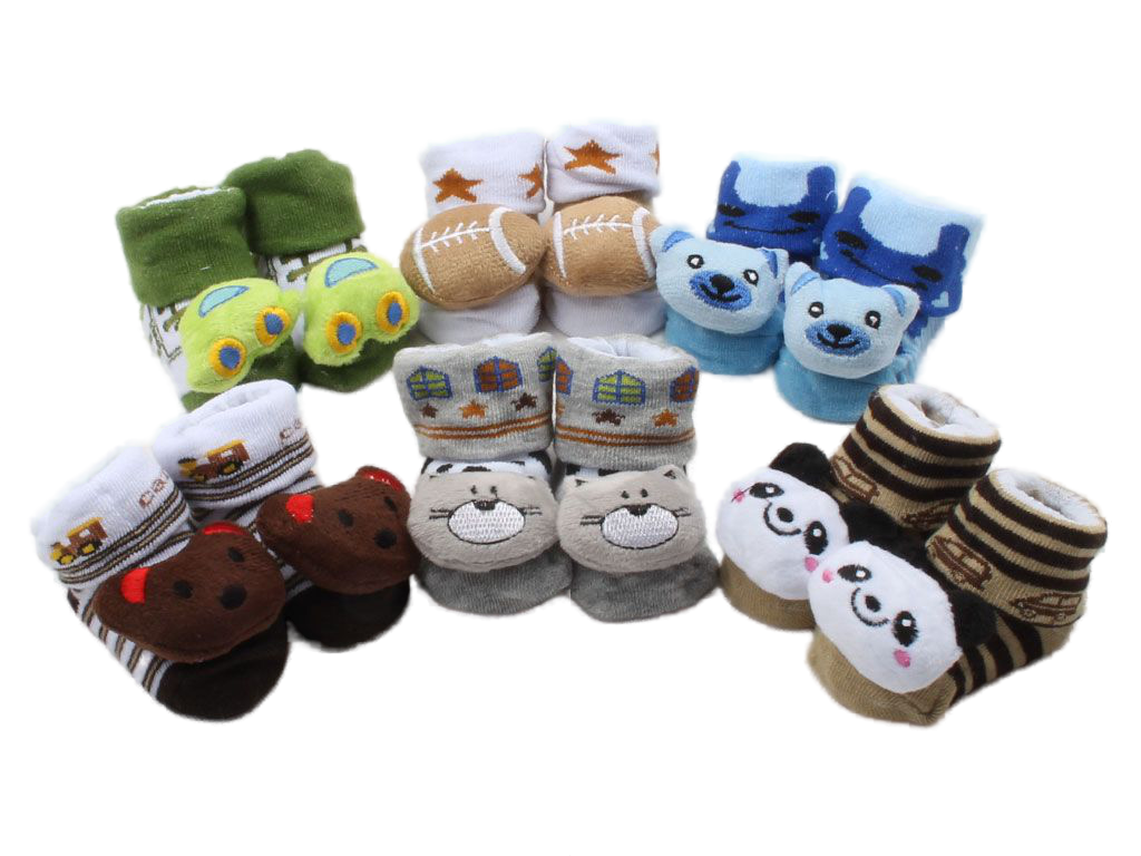 جوراب نوزادی لبه دوبل عروسکی