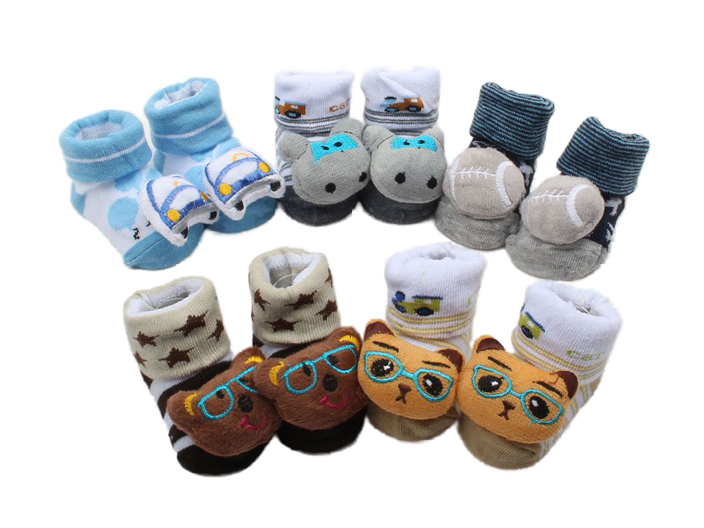 جوراب نوزادی لبه دوبل عروسکی