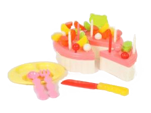 کیک برشی با شمع  40 تکه