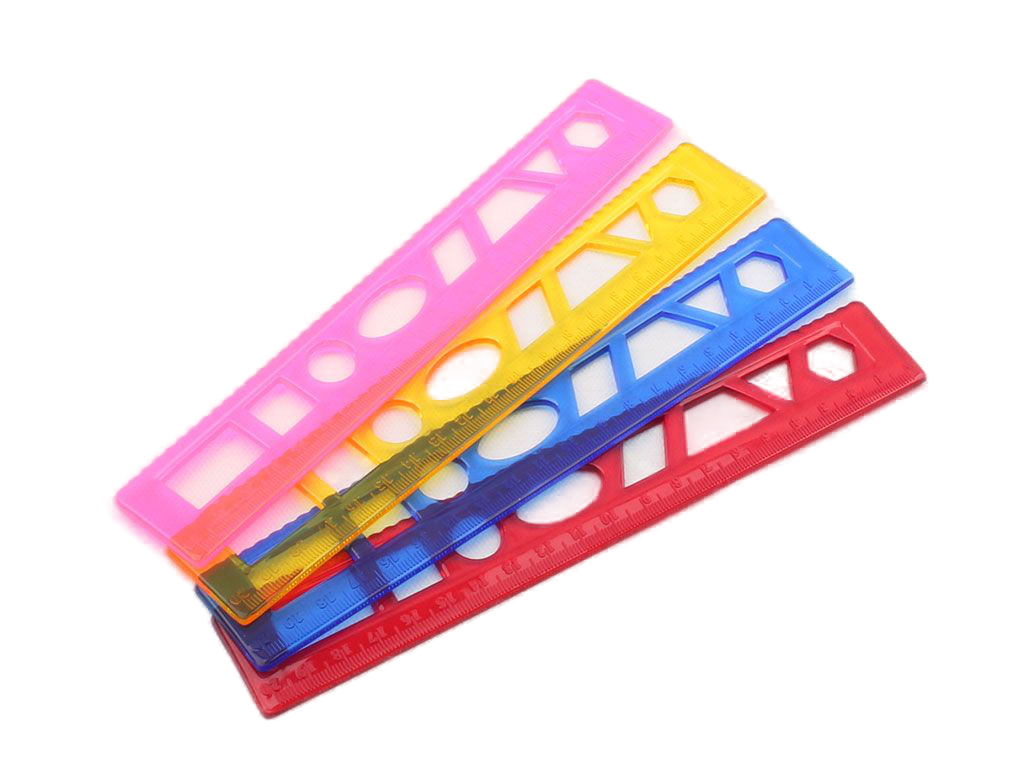 خط کش ژله ای شابلون دار 20 سانتی