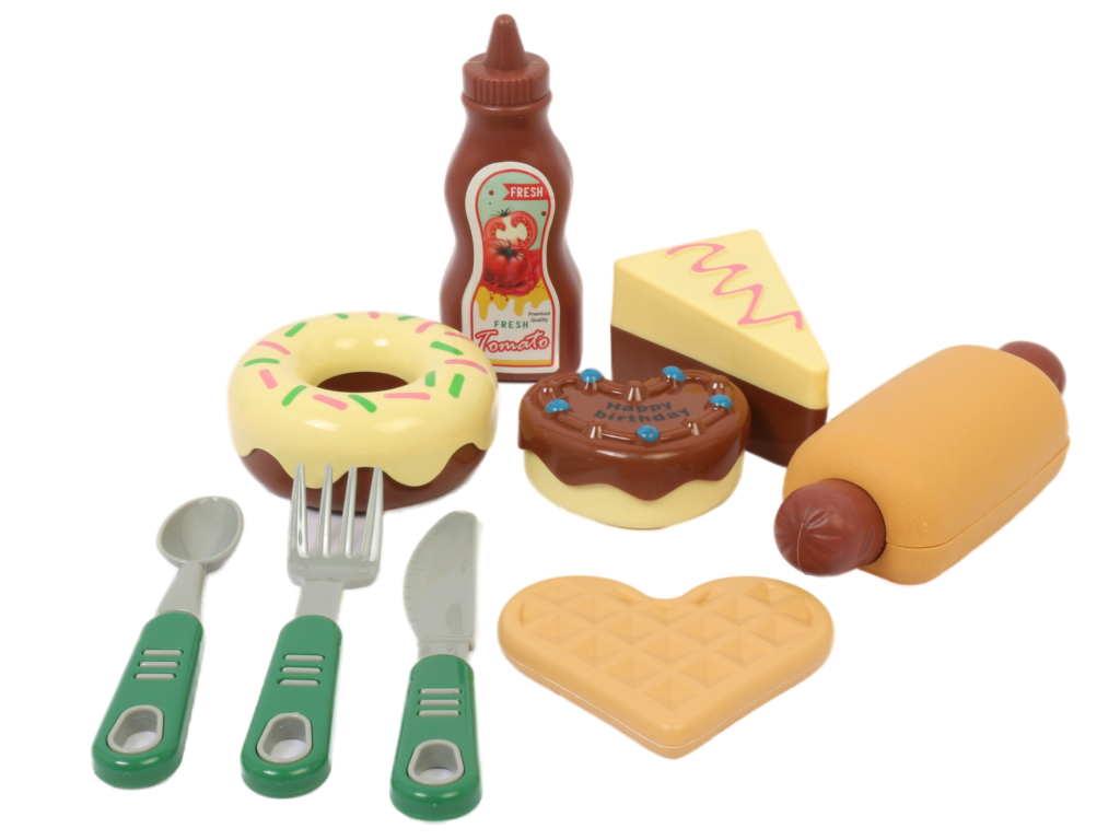 ست 9 تکه فست فود و دسر اسباب بازی