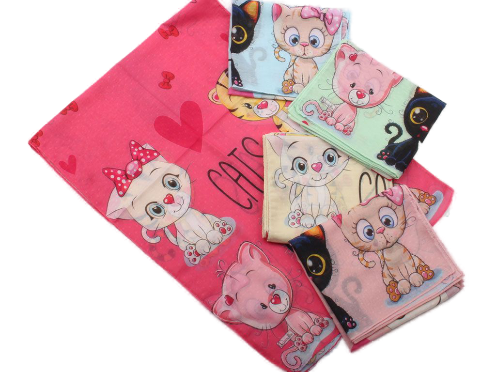 شال طرح گربه