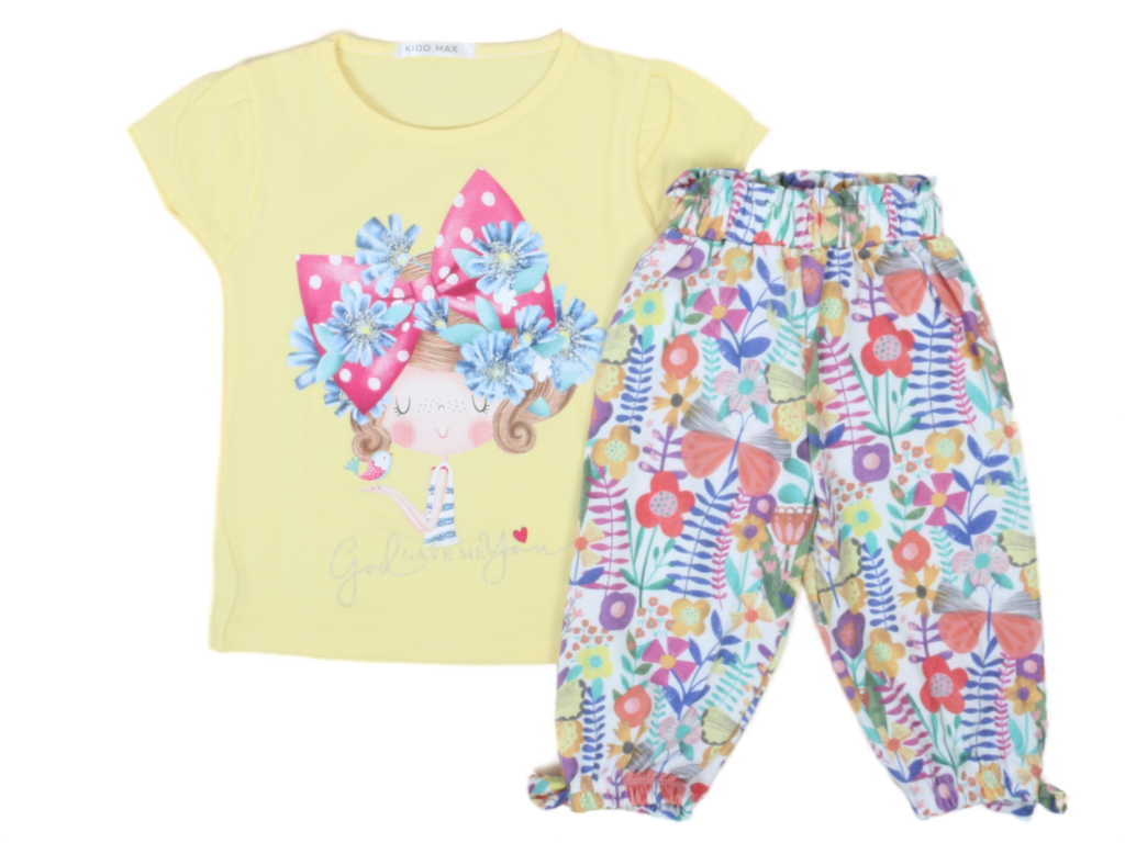 تیشرت و شلوارک راحتی دخترانه kido max