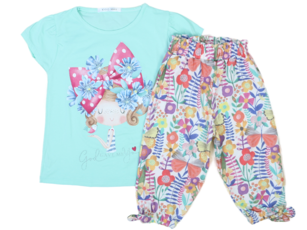 تیشرت و شلوارک راحتی دخترانه kido max