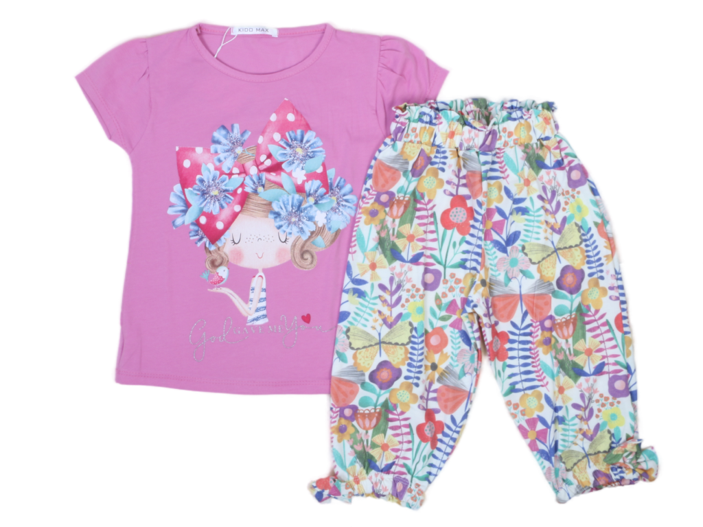 تیشرت و شلوارک راحتی دخترانه  kido max