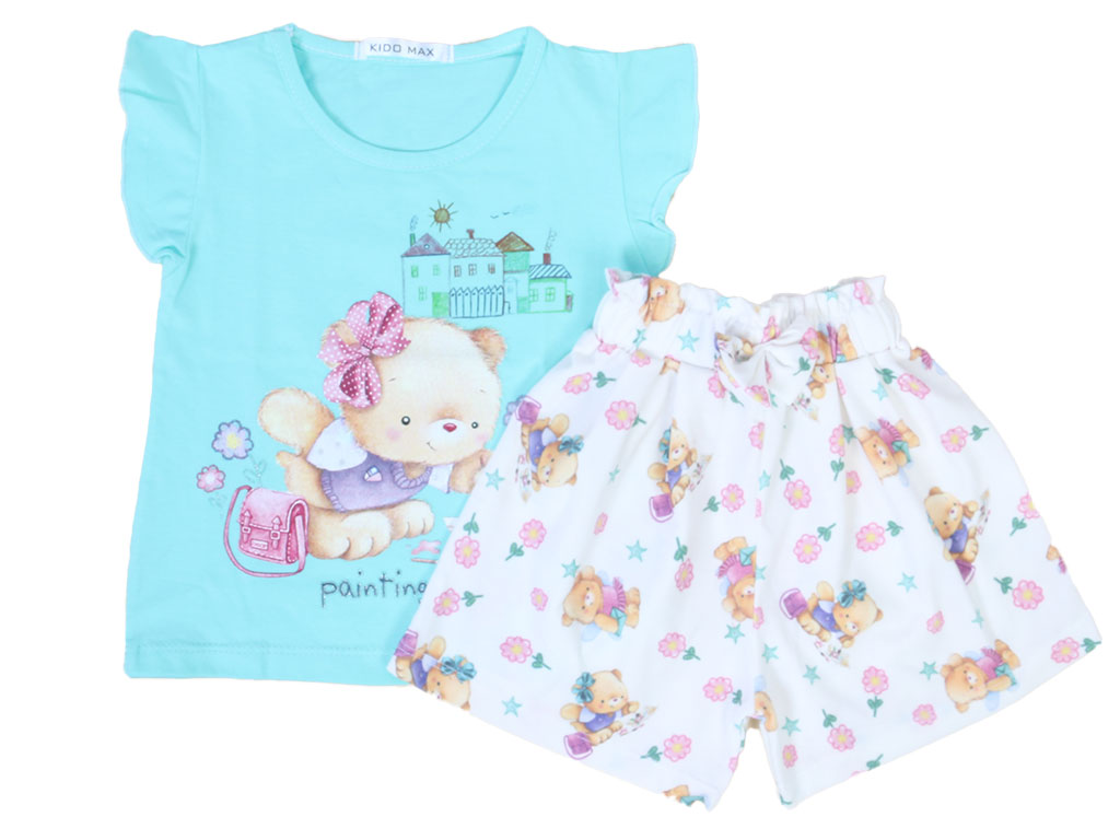 تیشرت و شلوارک راحتی دخترانه kido max