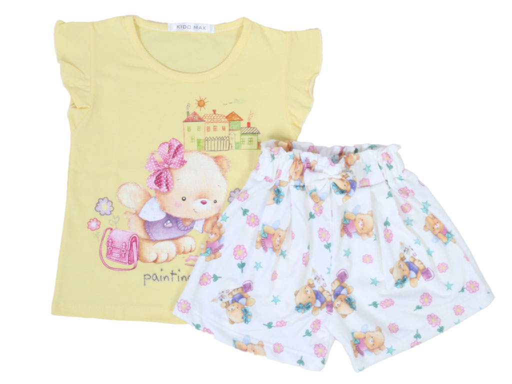 تیشرت و شلوارک راحتی دخترانه kido max