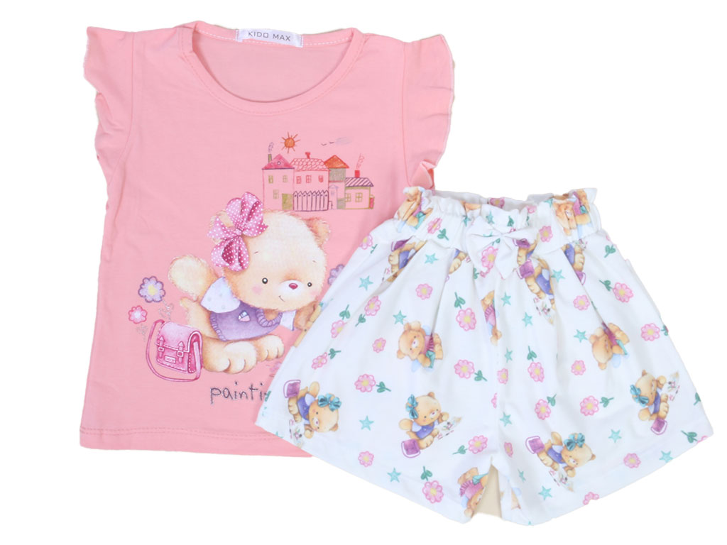 تیشرت و شلوارک راحتی دخترانه kido max