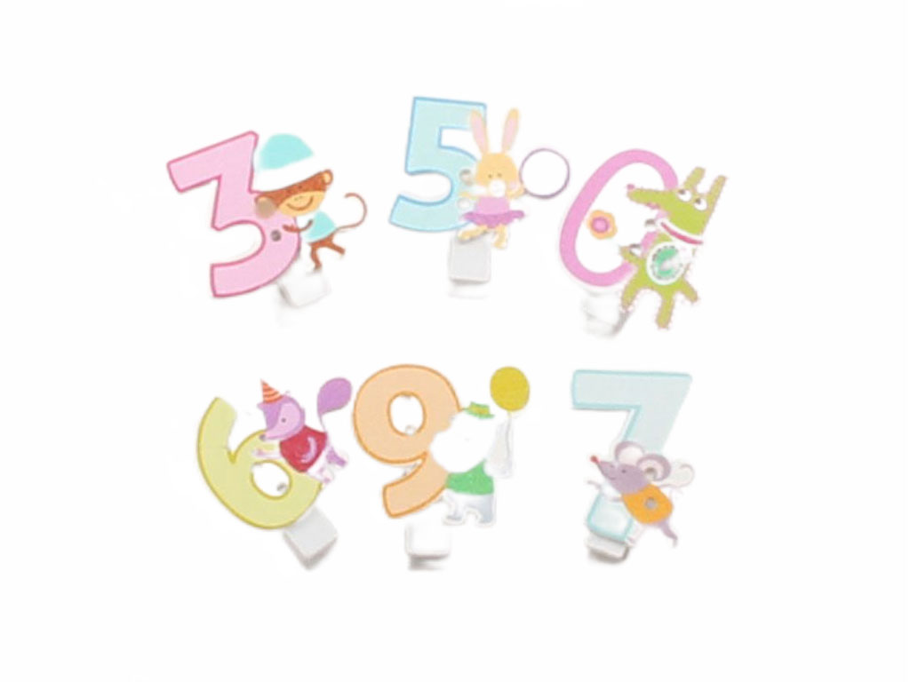 گیره چوبی 6 عددی (اعداد انگلیسی)