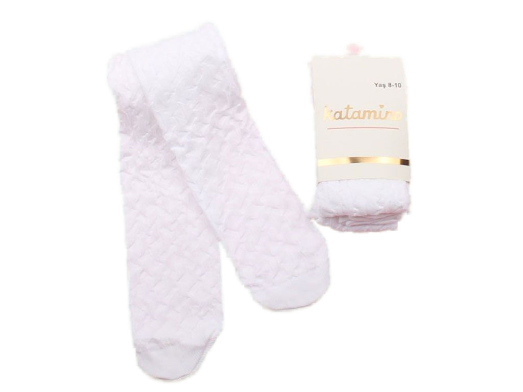 جوراب شلواری سفید(10-2 سال) Katamino