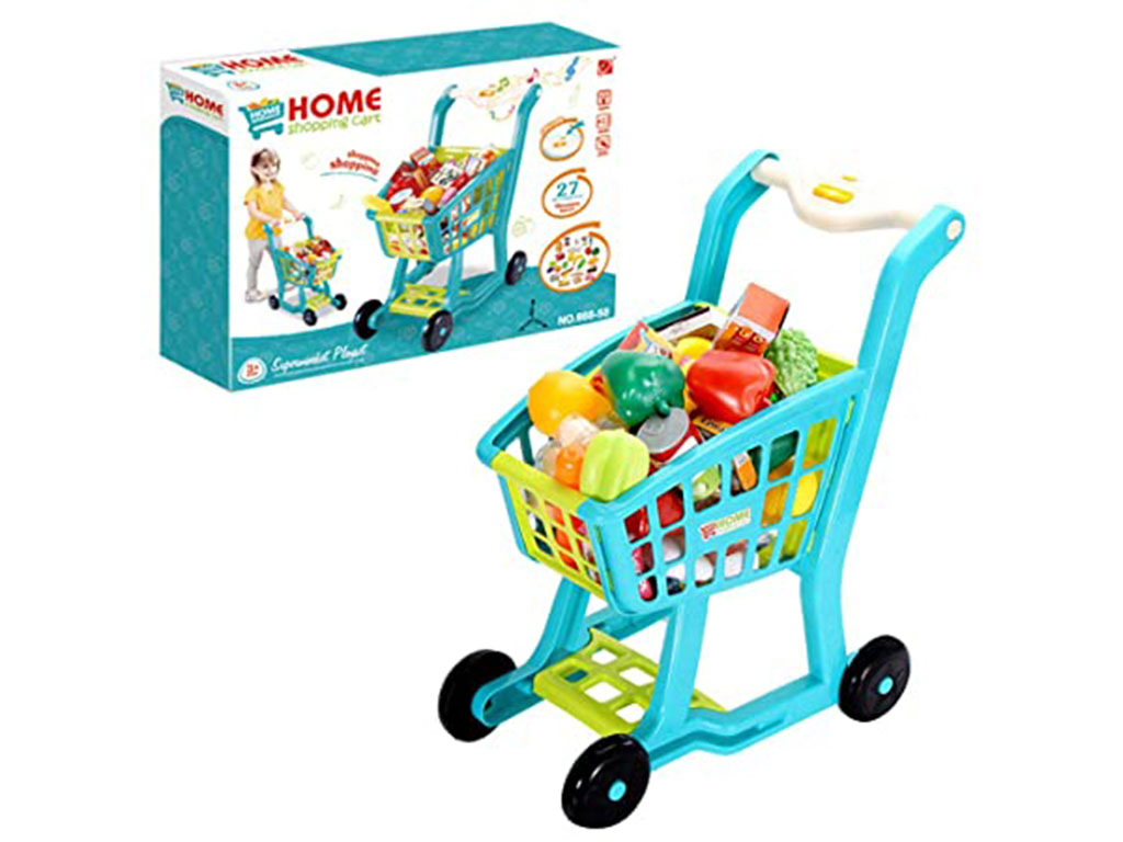 سبد چرخ دار با وسایل