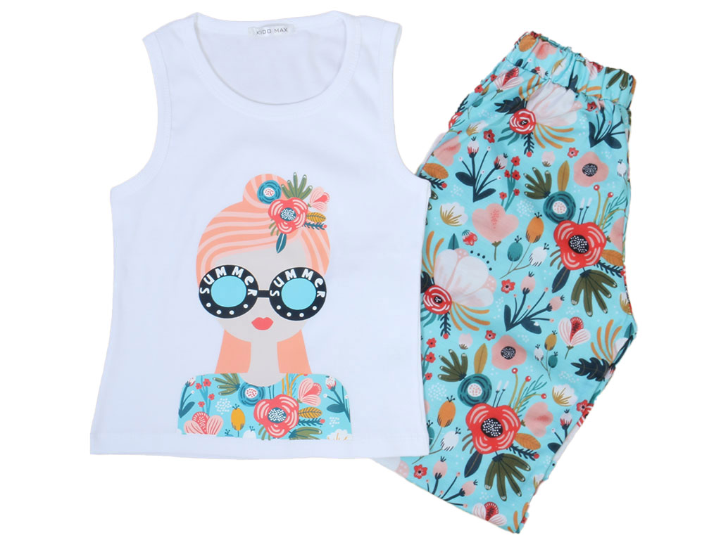 تاپ و شلوارک راحتی دخترانه kido max