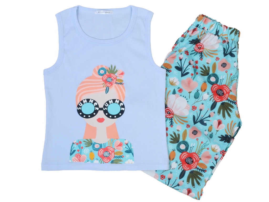 تاپ و شلوارک راحتی دخترانه kido max