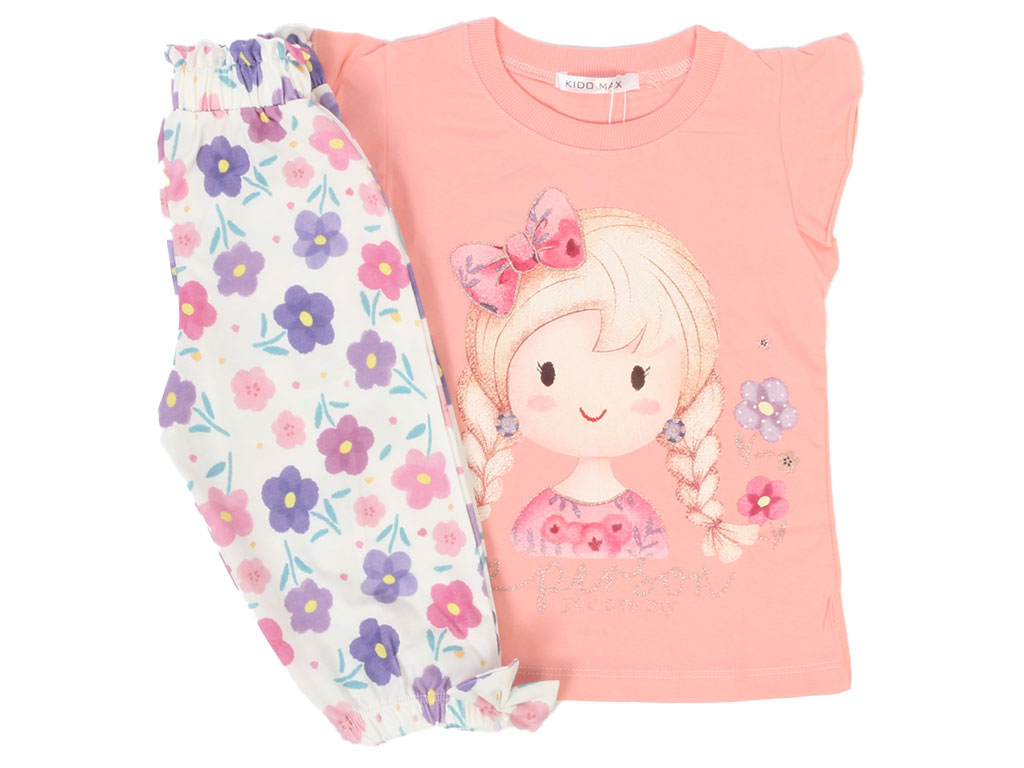 تیشرت و شلوارک راحتی دخترانه kido max