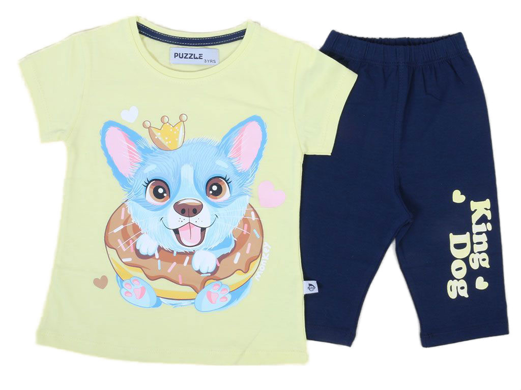 تیشرت و شلوارک دخترانه puzzle