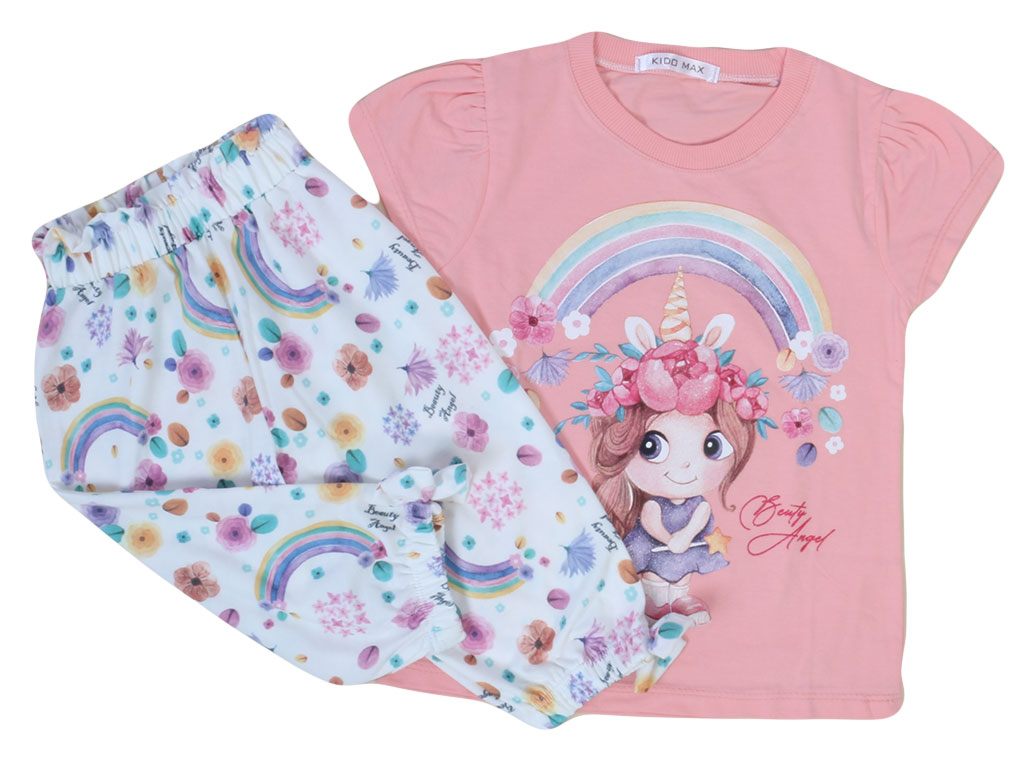 تیشرت و شلوارک راحتی دخترانه kido max