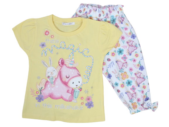 تیشرت و شلوارک راحتی دخترانه اسب تک شاخ kido max