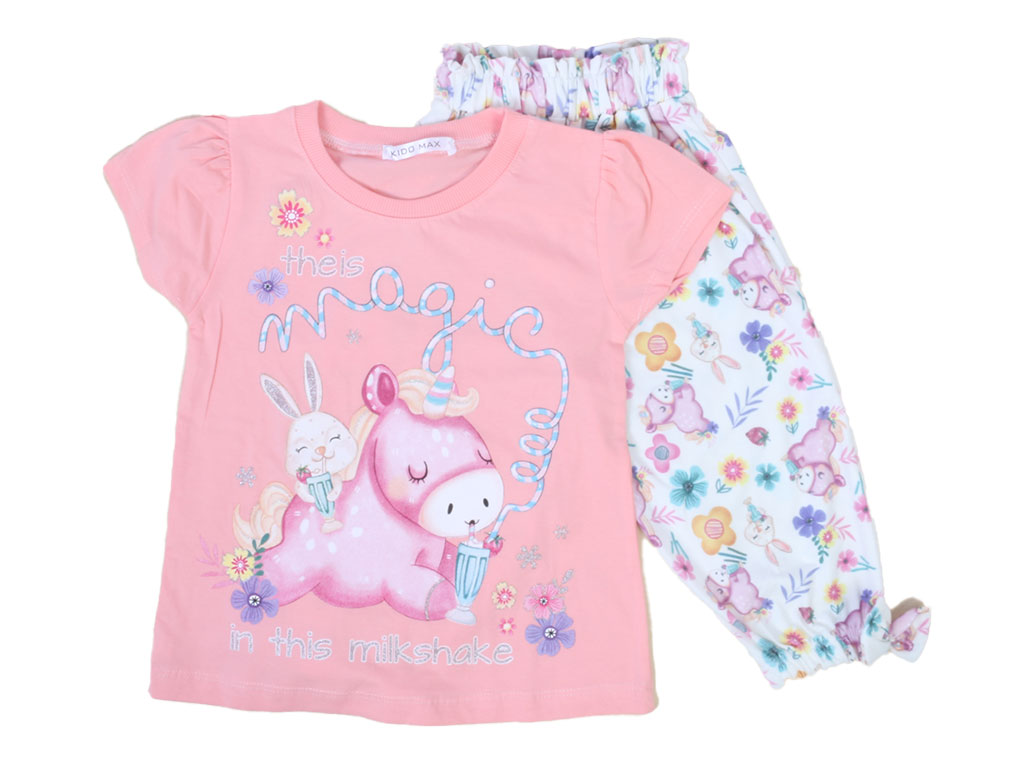 تیشرت و شلوارک راحتی دخترانه اسب تک شاخ kido max