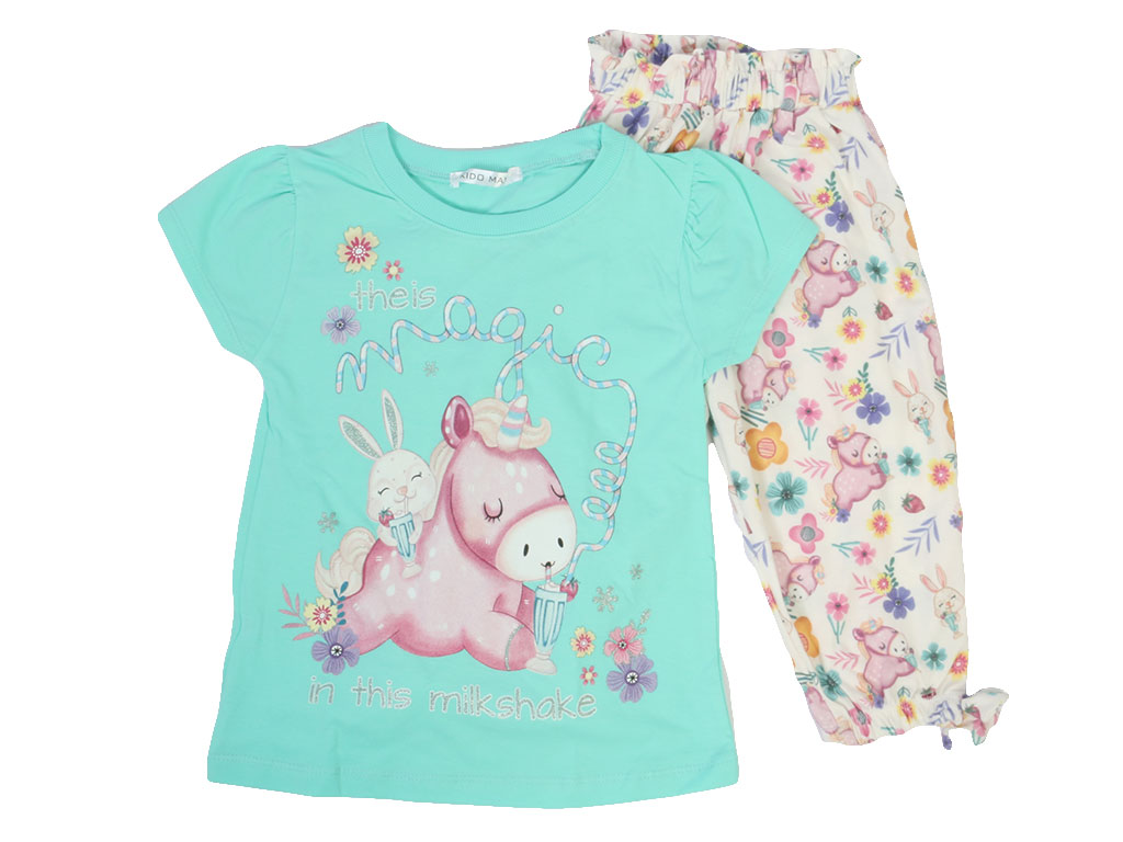 تیشرت و شلوارک راحتی دخترانه اسب تک شاخ kido max