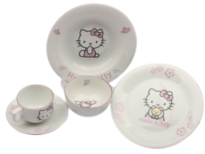 سرویس غذاخوری 5 تکه هلوکیتی Hello kitty