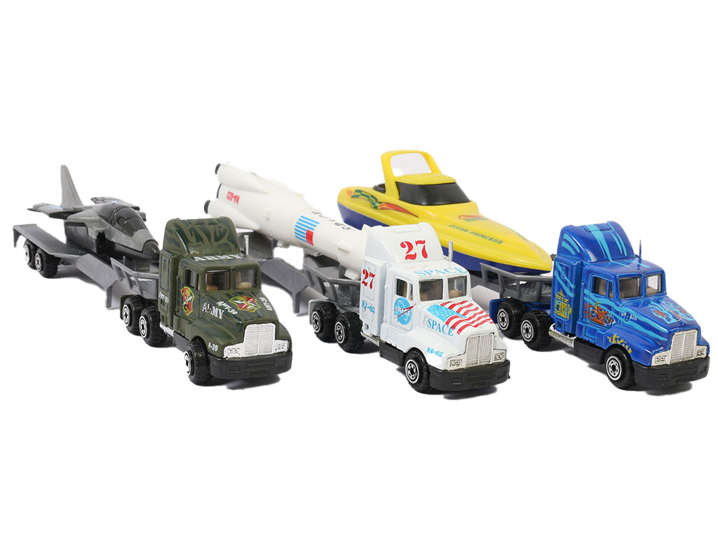 تریلی کمرشکن کشنده فلزی همراه با بار (3 عددی)