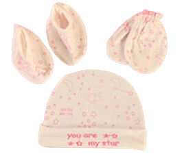 ست کلاه و دستکش و پاپوش maral baby