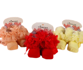 جوراب توردار نوزادی دخترانه yumese