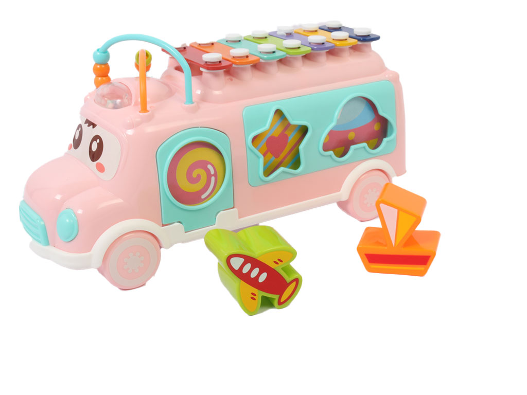 اتوبوس بلزدار پازلی موزیکال هانگر huanger اسباب بازی