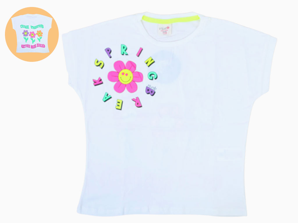 تیشرت کراپ دخترانه filex
