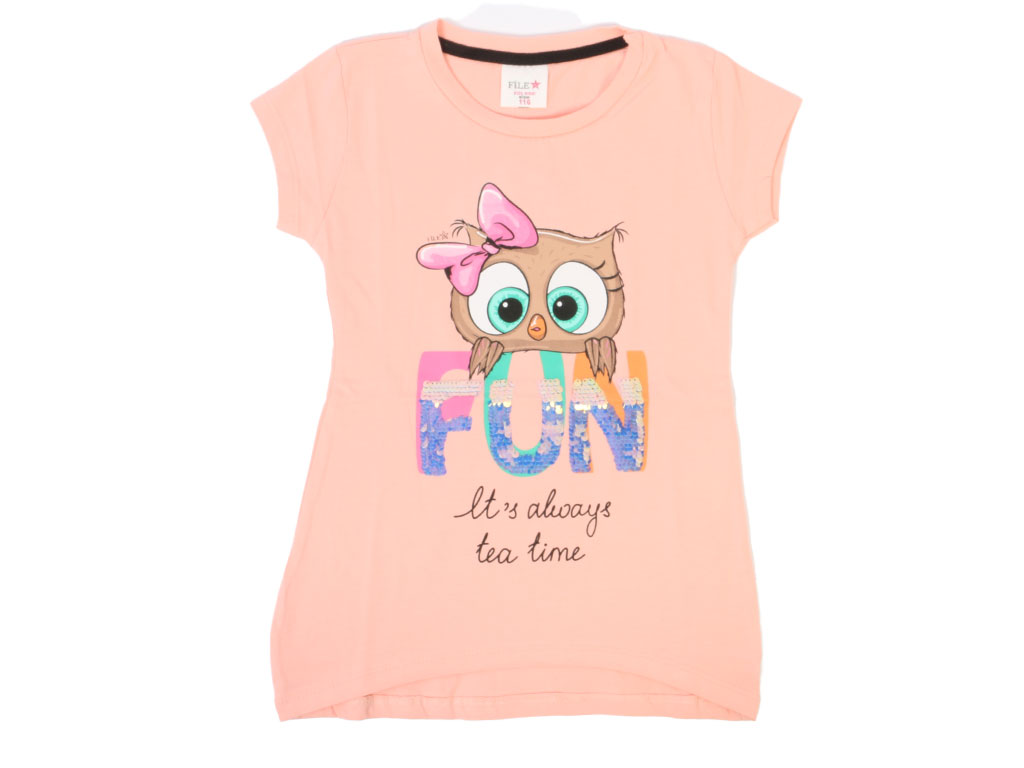 تیشرت دخترانه طرح جغد filex