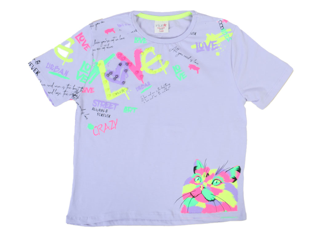 تیشرت کراپ دخترانه filex