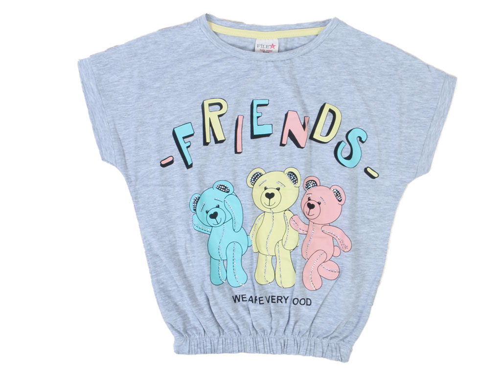 تیشرت کراپ دخترانه گت دار  filex