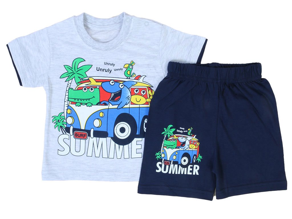 تیشرت و شلوارک راحتی پسرانه unruly serka