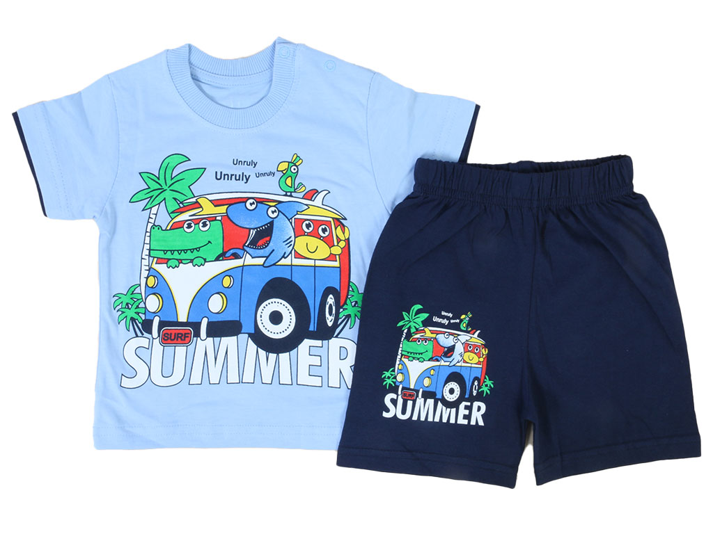 تیشرت و شلوارک راحتی پسرانه unruly serka