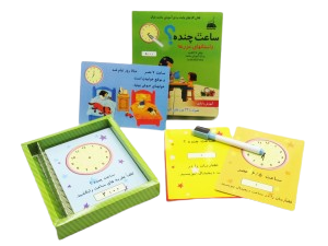 فلش کارتهای وایت بردی آموزش ساعت ( ساعت چنده؟)