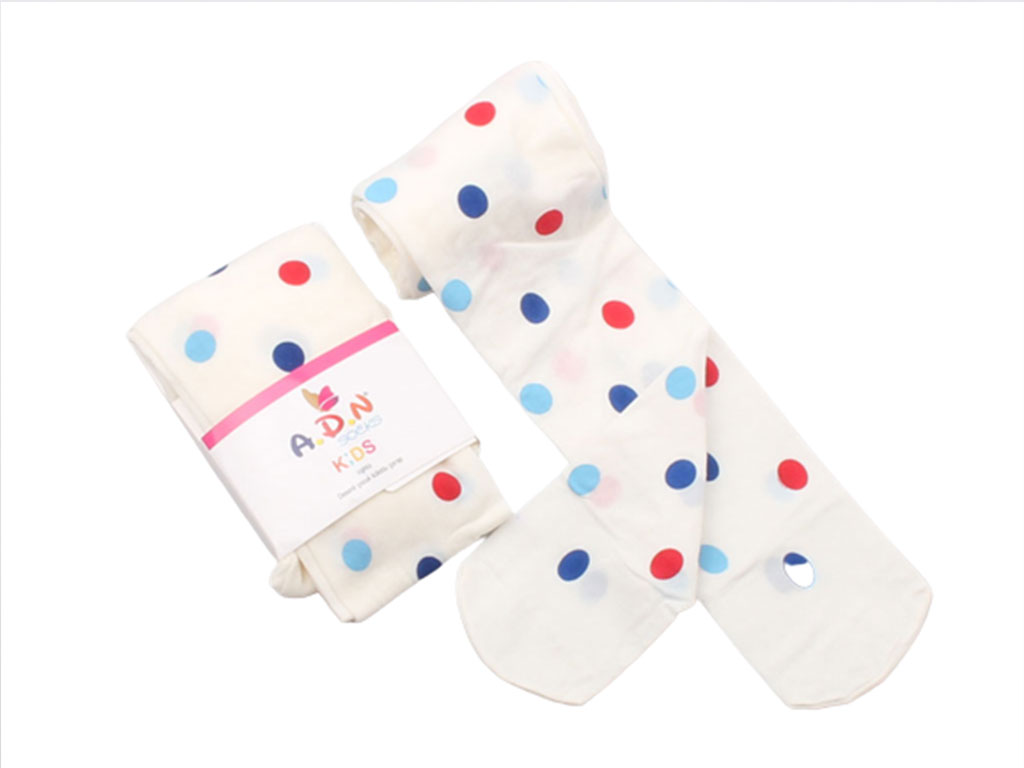 جوراب شلواری تابستانی خال دار رنگی