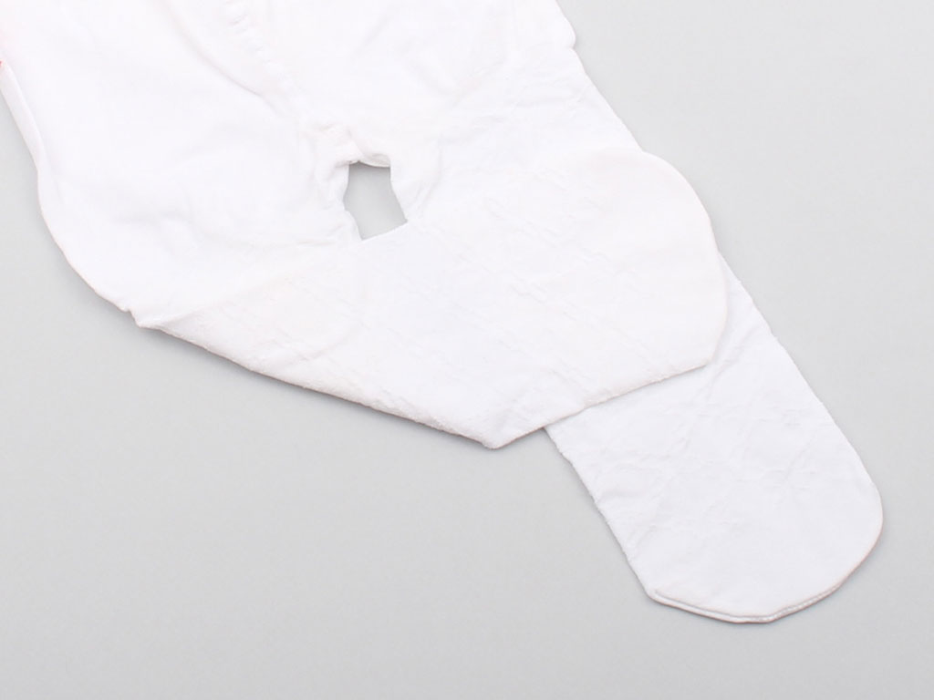 جوراب شلواری تابستانی سفید طرح لوزی (4-0 سال)