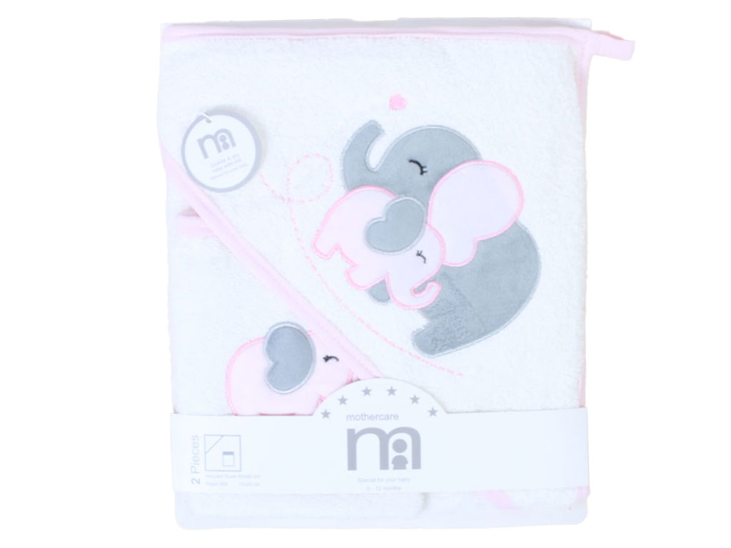 ست حوله کلاهدار و لیف نوزادی مادرکر mother care