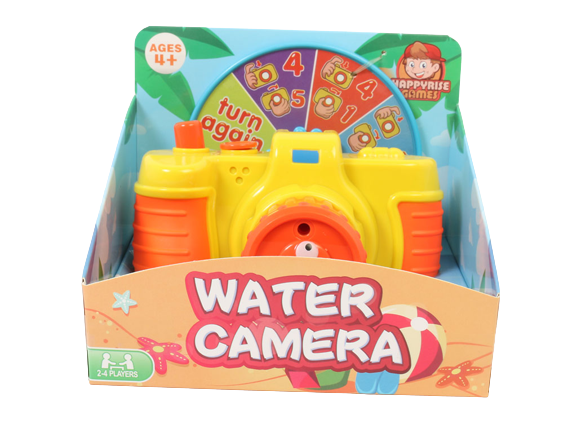 دوربین آب پاش اسباب بازی همراه با گردونه شانس