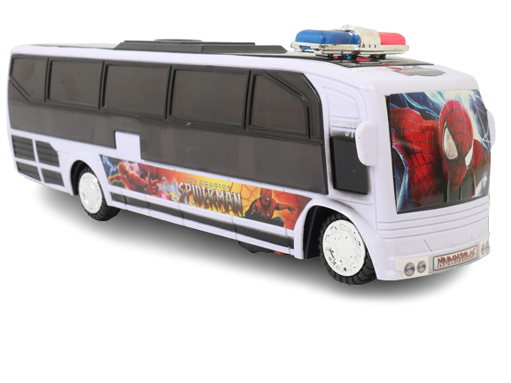 اتوبوس پلیس موزیکال چراغدار طرح اسپایدرمن