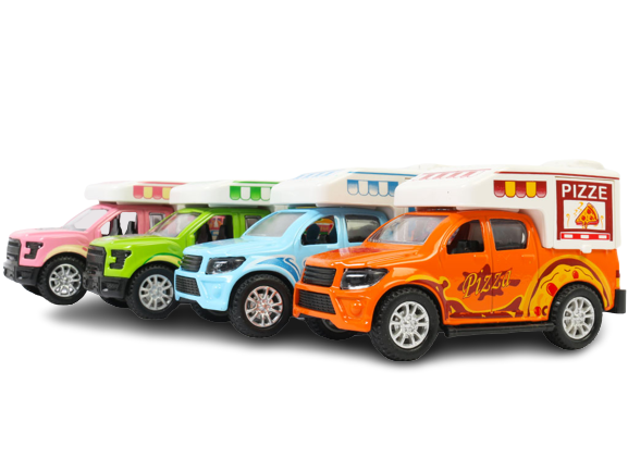 ماشین فلزی عقب کش فست فود سیار اسباب بازی