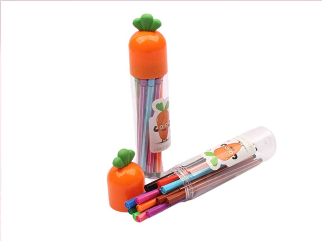 ماژیک 12 رنگ لوله ای هویج