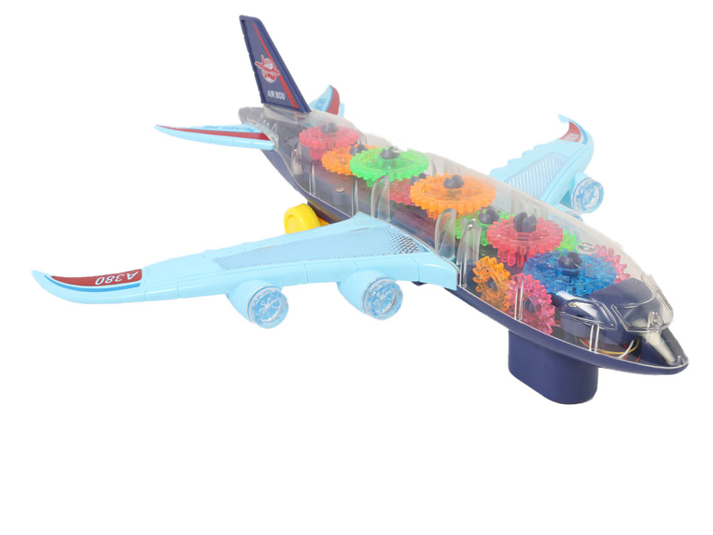 هواپیما موزیکال و چراغدار چرخ دنده ای