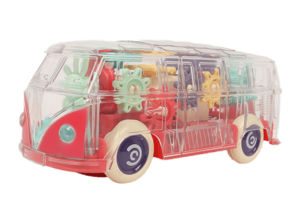 اتوبوس چرخ دنده ای موزیکال و چراغدار اسباب بازی