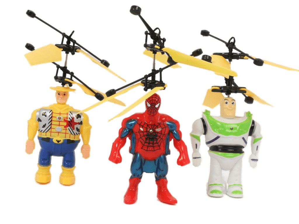 مینی هلی کوپتر کنترلی، شارژی و سنسوردار طرح شخصیت های کارتونی