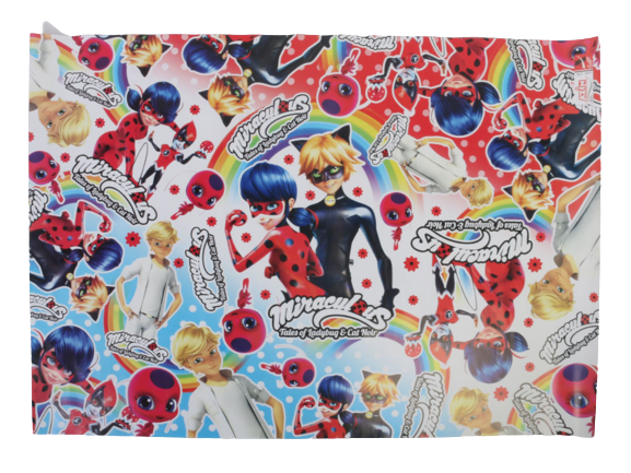 کاغذ کادو دخترانه طرح  دختر کفشدوزکی